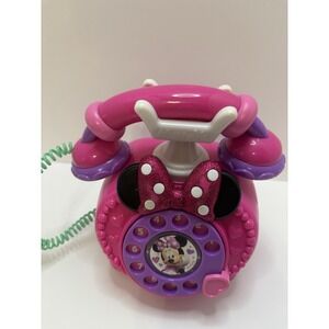 Disney "Just Play" Minnie Mouse "Ring Me" Rotary PHONE, Lights & Sounds